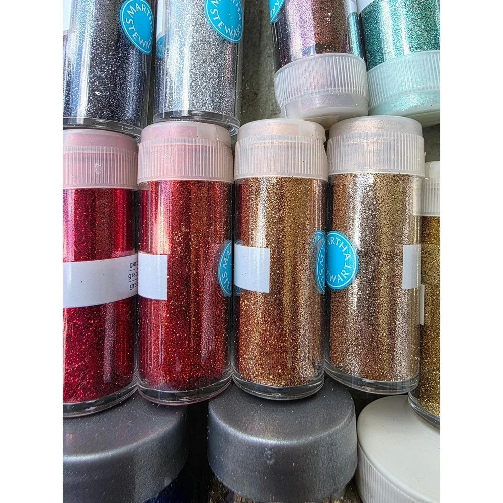 Martha Stewart Heidi Swapp Recollections Glitter Embossing Craft Lot 30pc E3